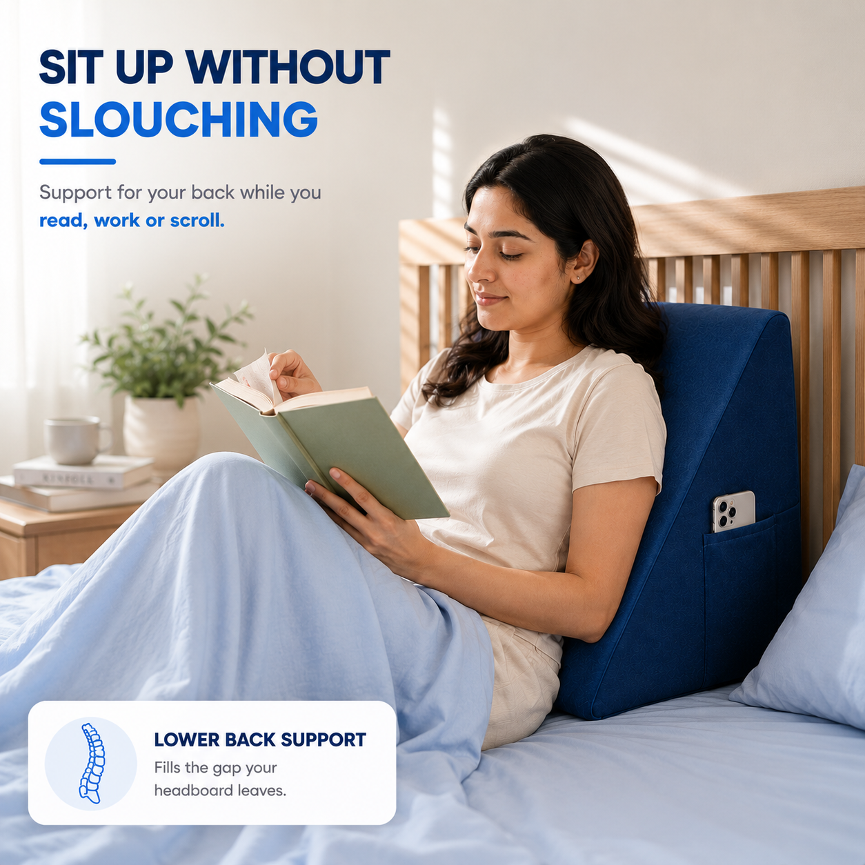 Mattressoo® Elevate Wedge Pillow | Memory Foam Wedge Support
