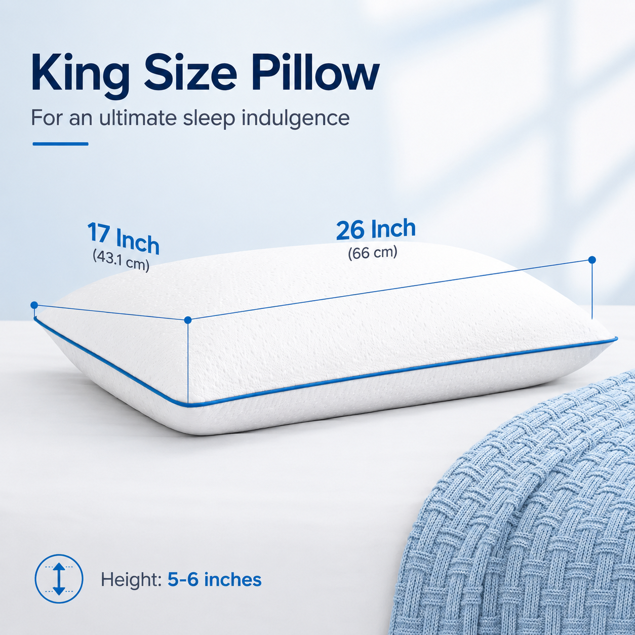 Mattressoo® Moon Slim Pillow | Slim Memory Foam Pillow