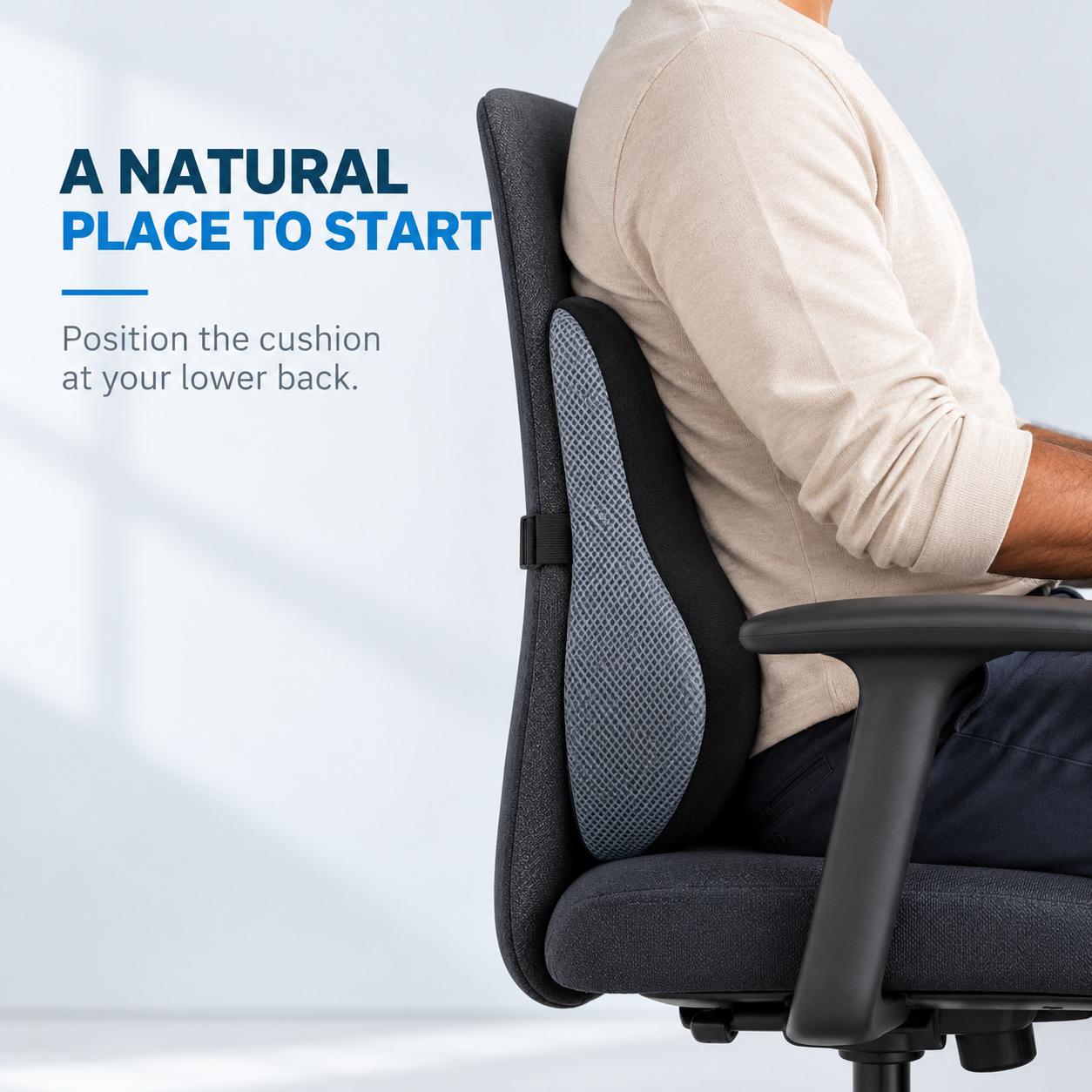 Mattressoo® Comfort Curve Backrest | Lumbar Support Cushion