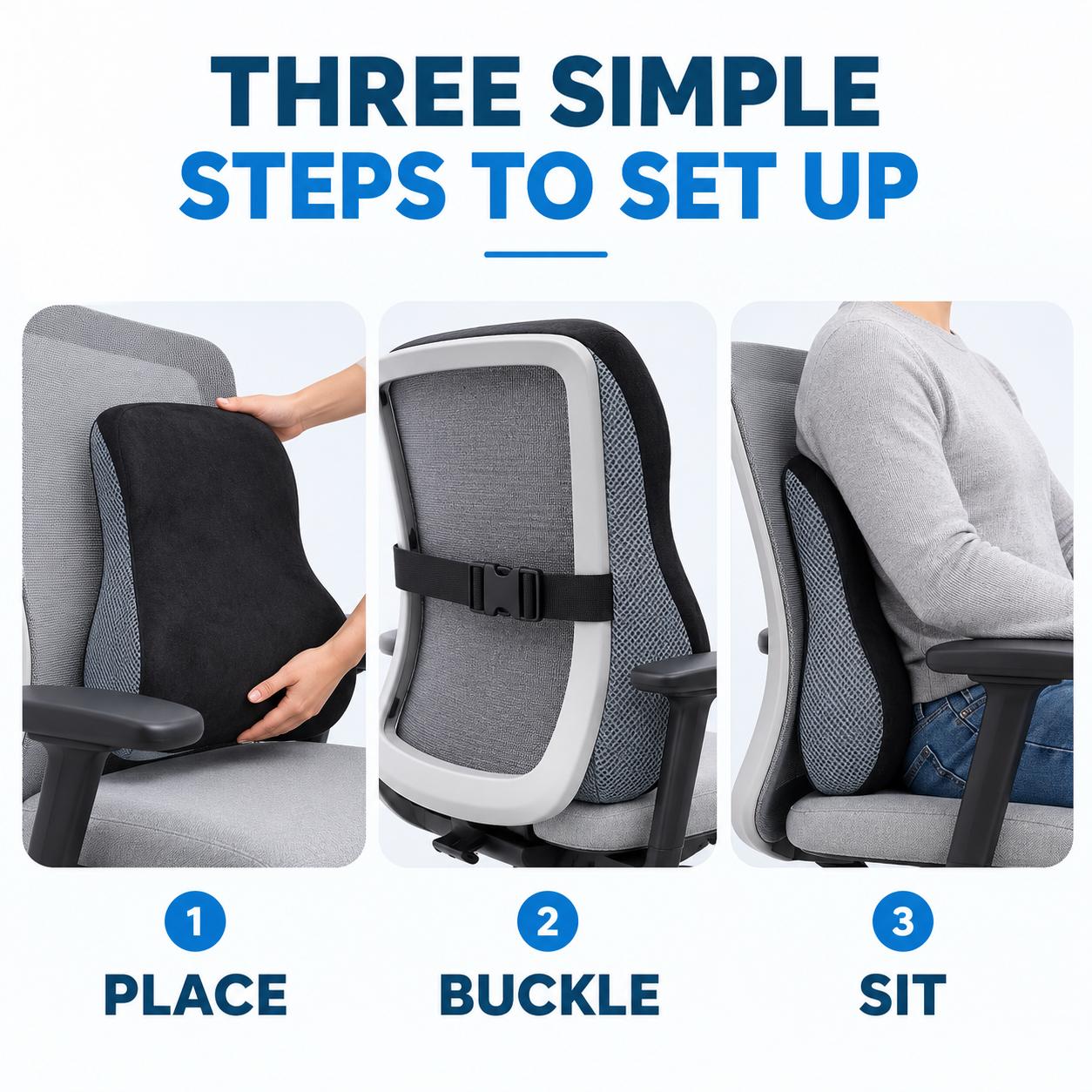 Mattressoo® Comfort Curve Backrest | Lumbar Support Cushion